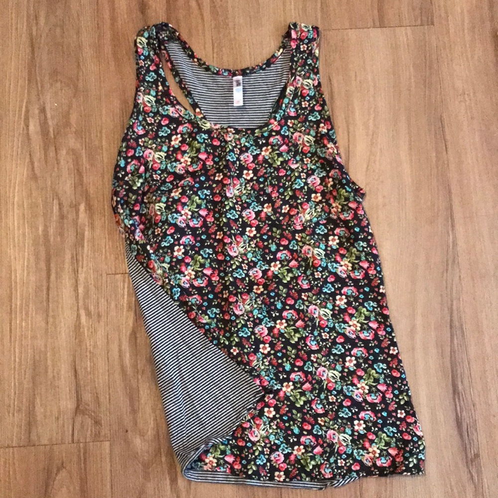 Xhileration tank top silk front with cotton back